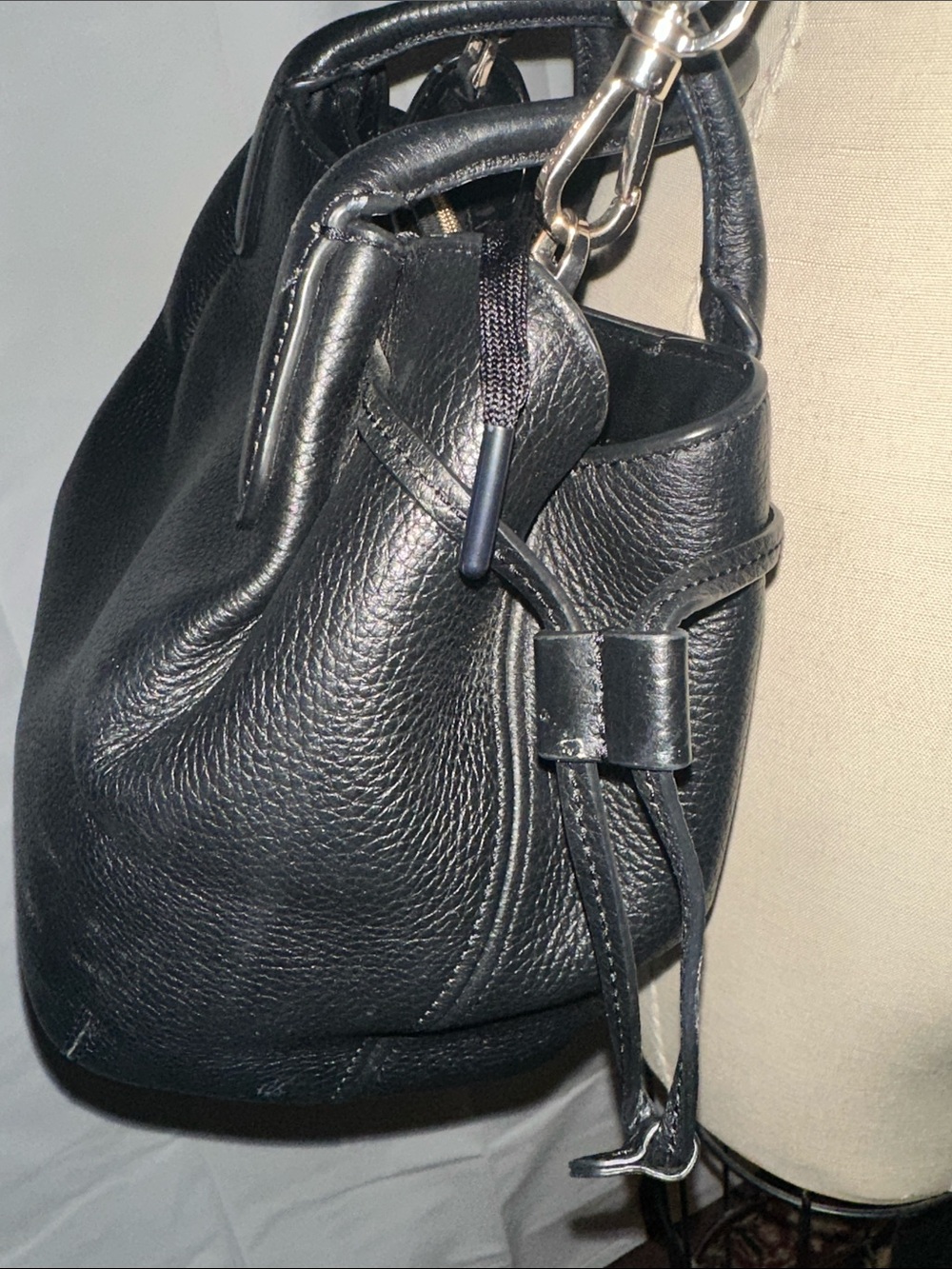 ♠️Kate Spade Dumpling Small Pebbled Leather Satchel Crossbody, Black - Picture 8 of 15
